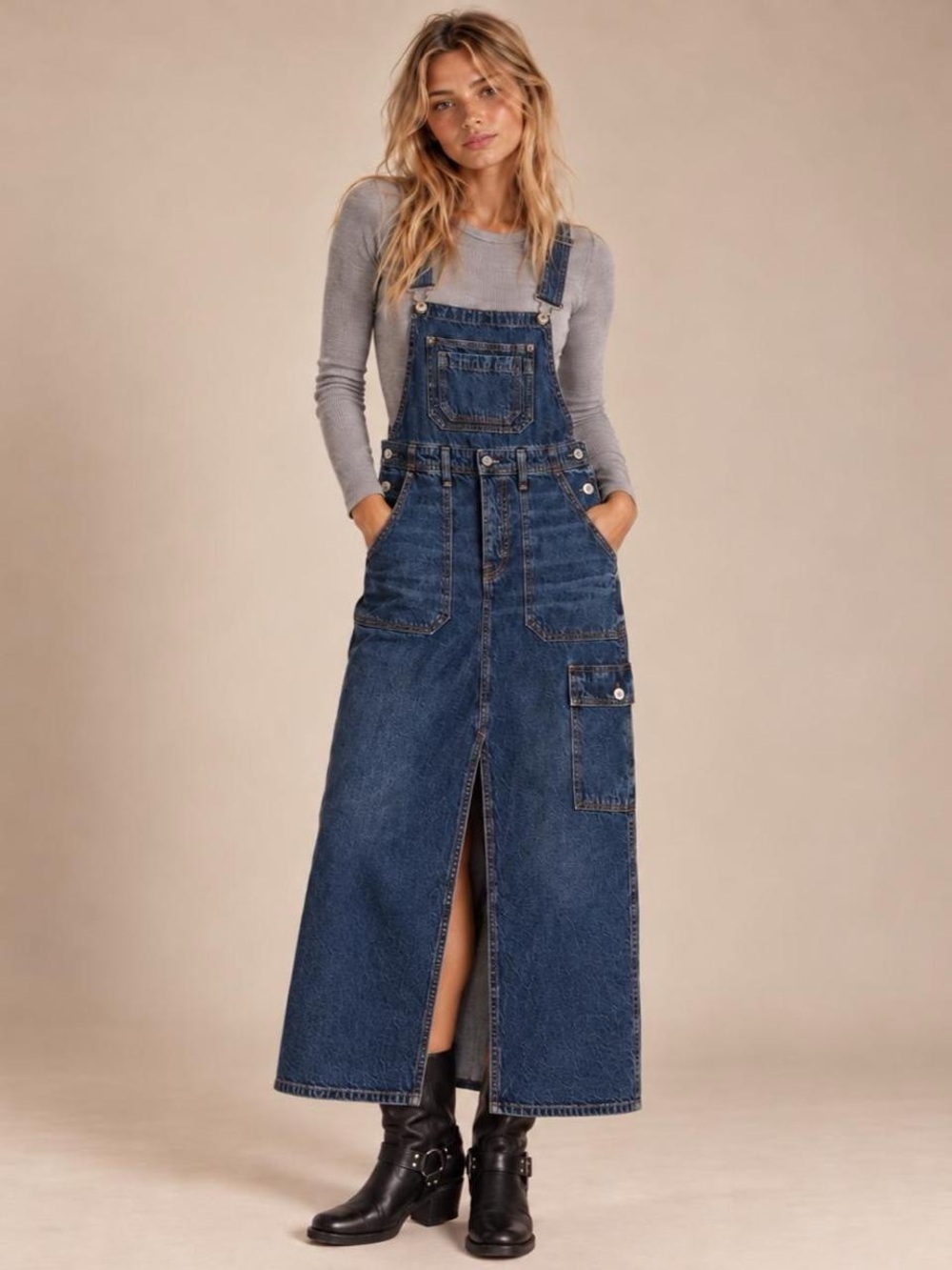 American eagle Denim Overall Maxi dress